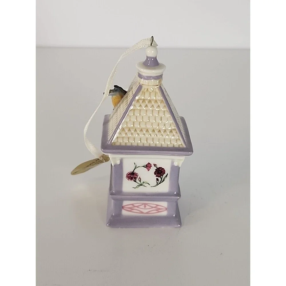 Birdhouse Ornament 2000 Bradford Editions Woodland Lodge  #68564 Porcelain